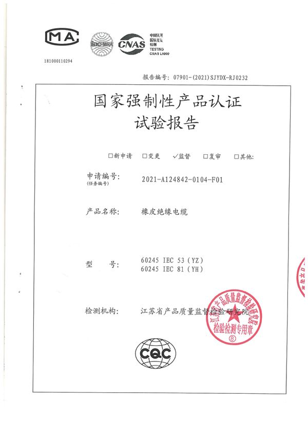 YH 16國家強制性產(chǎn)品認證試驗報告